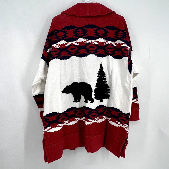 FREE PEOPLE MOVEMENT Size XS Southwestern Bear Print Novelty Towel Robe - Picture 4 of 5